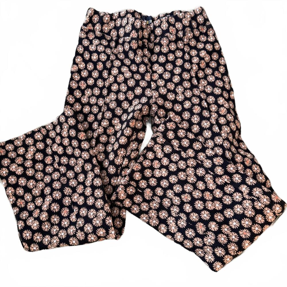 MAEVE by Anthropologie The Sabine knit Flowered Pull on kick flare pant‎ SZ S